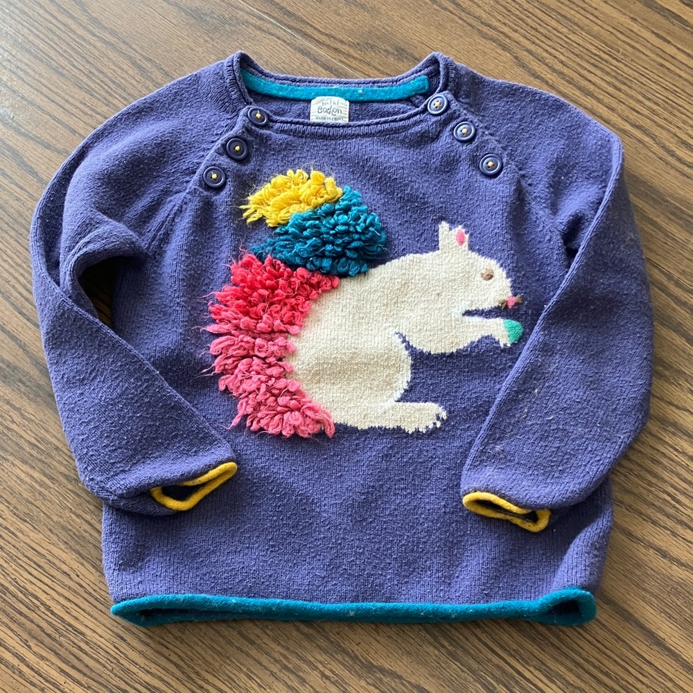 Mini Boden Wool Blend Sweater, 5/6